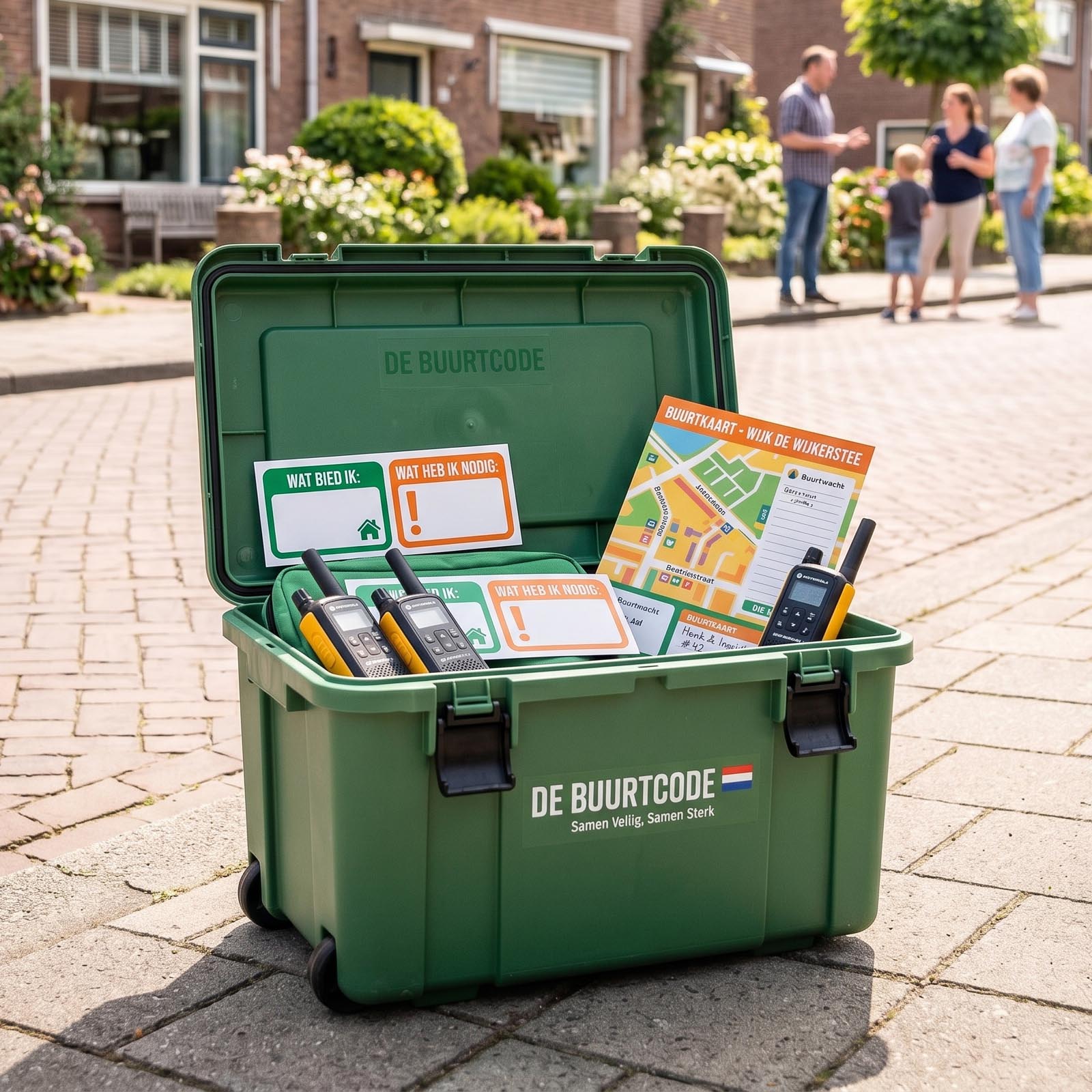 De kist gevuld met noodmiddelen